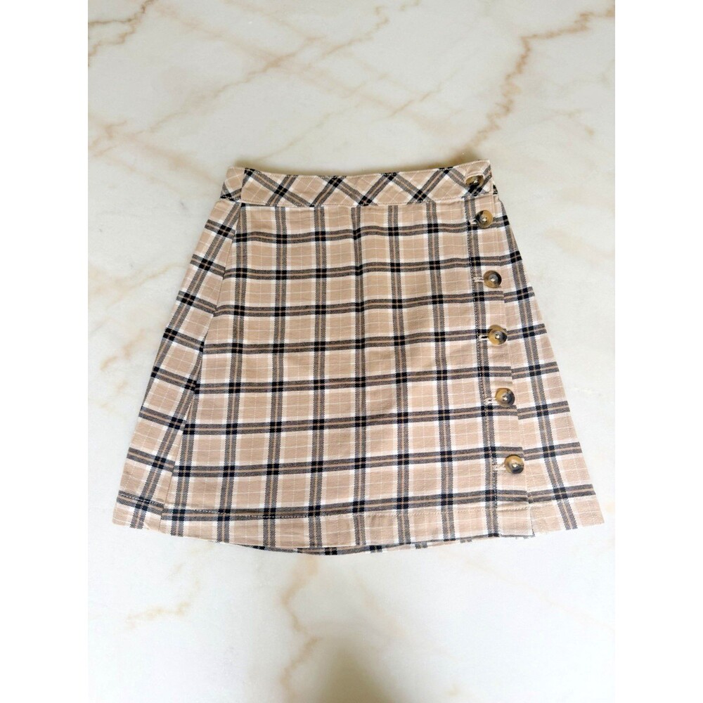 H&M Divided | Plaid Skirt 100% Cotton • Sz 0